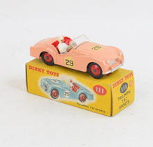Dinky toys 111 Triumph Tr2 Virtually Mint/Nice box (red hubs/red interior)