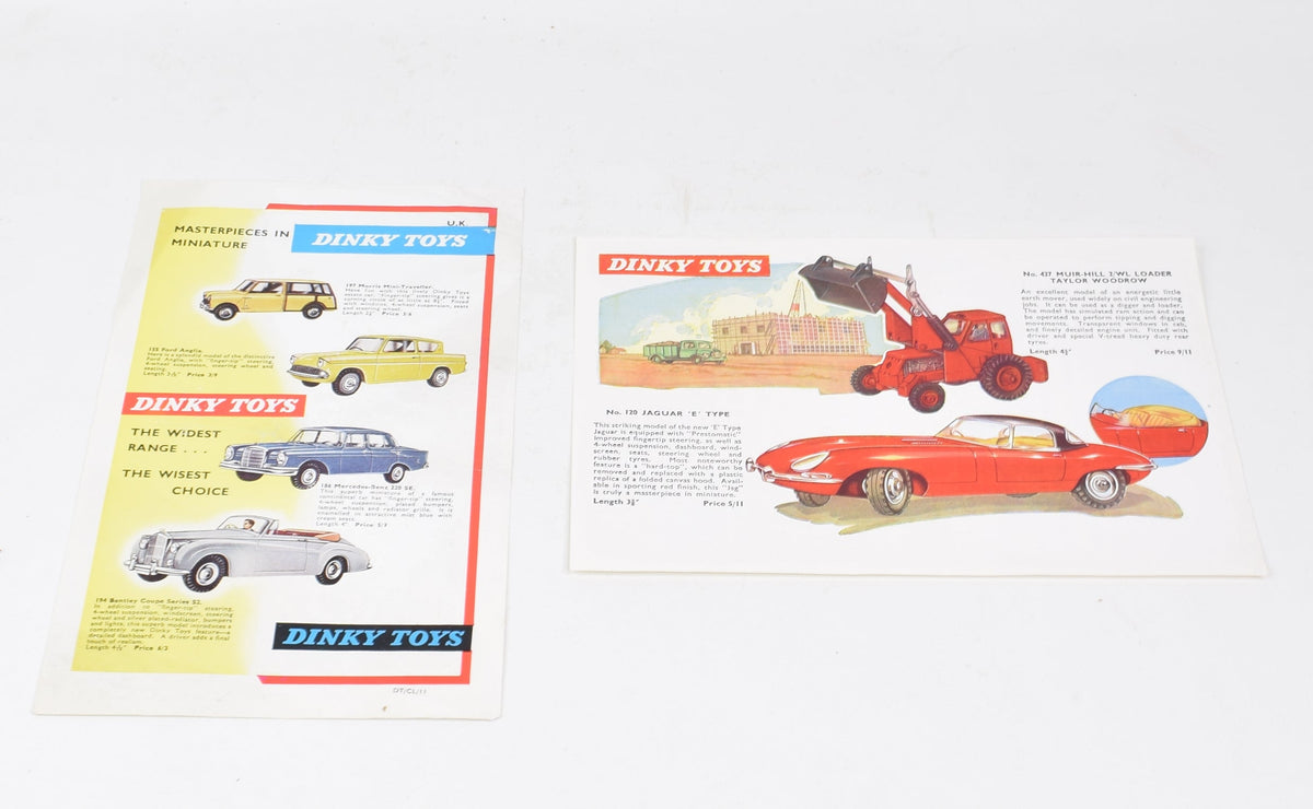 2 x Dinky toys dual sided  Promotional Poster/Flyer