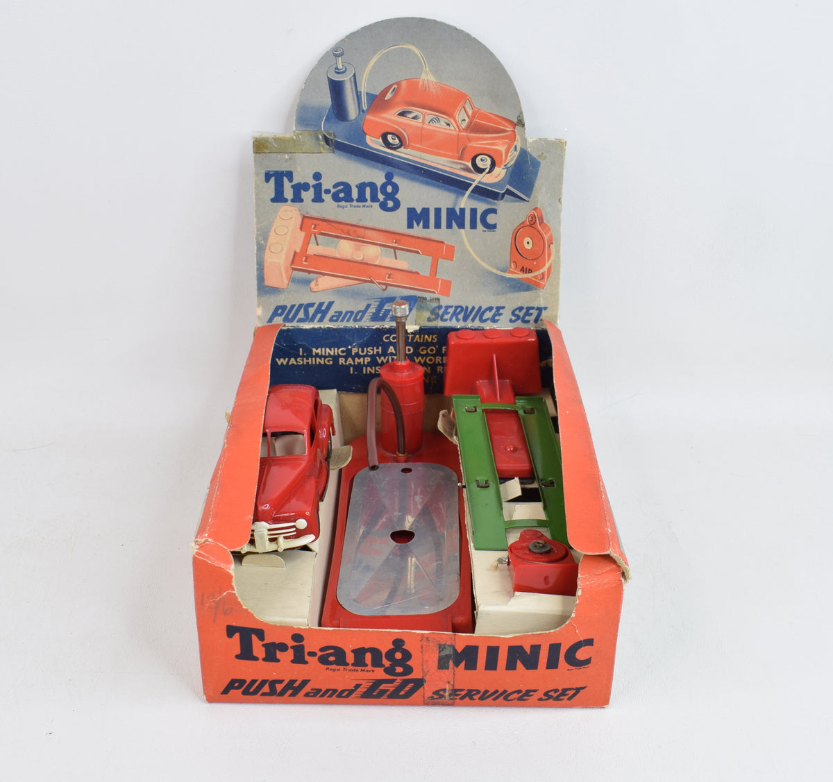 Tri-ang Minic Push & Go Service Set Virtually Mint/Boxed