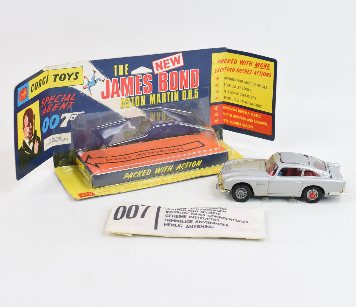 Corgi Toys 270 James Bond D.B.5 Virtually Mint/Nice box