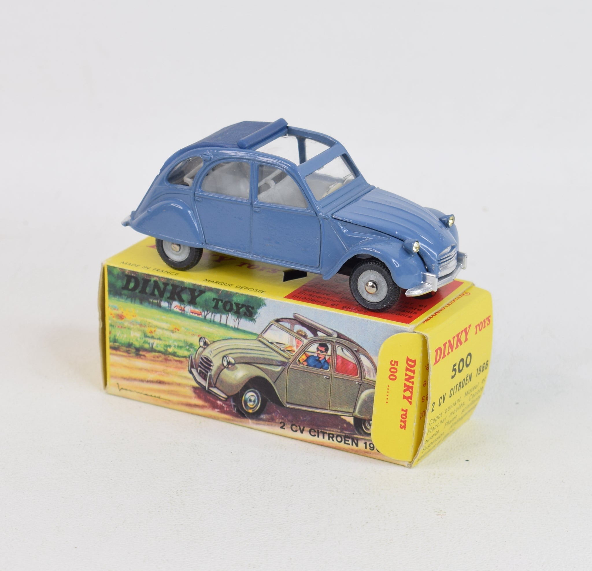 French Dinky Toys 500 Citroen 2cv 1966 Virtually Mint/Nice box