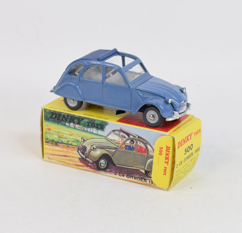 French Dinky Toys 500 Citroen 2cv 1966 Virtually Mint/Nice box