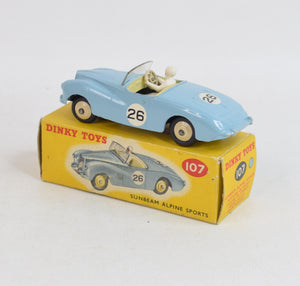 Dinky toys 107 Sunbeam Alpine Sports Virtually Mint/Nice box