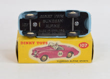 Dinky toys 107 Sunbeam Alpine Sports Virtually Mint/Nice box