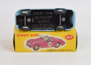 Dinky toys 107 Sunbeam Alpine Sports Virtually Mint/Nice box