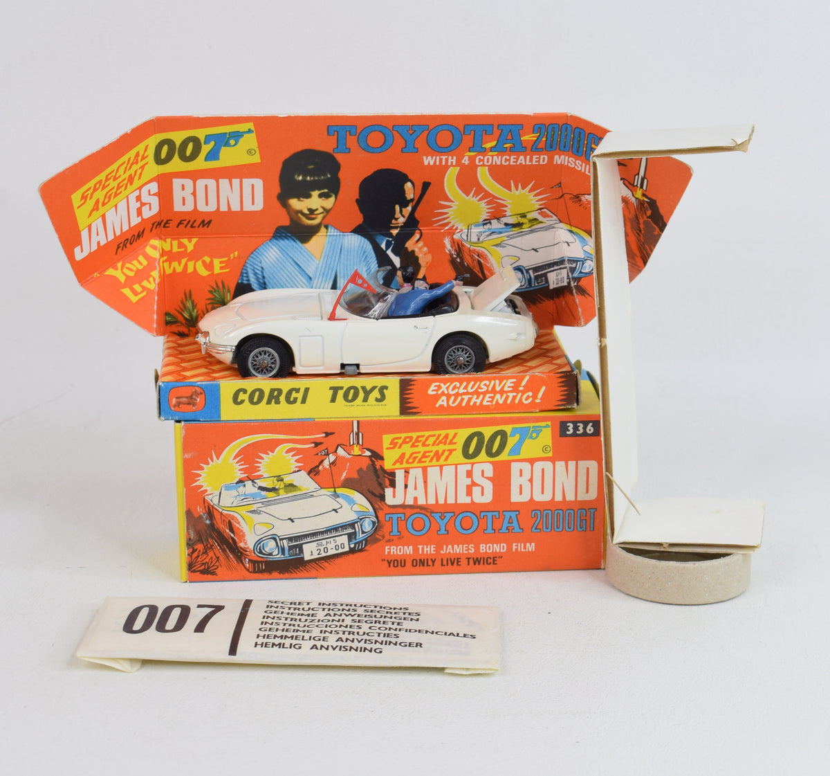 Corgi toys 336 James Bond Toyota Virtually Mint/Nice box
