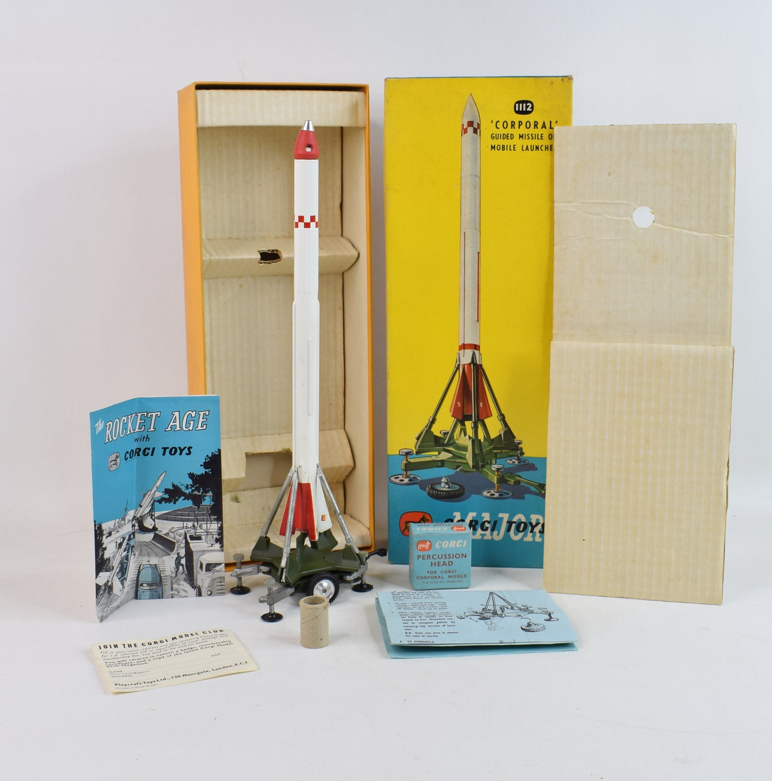 Corgi toys 1112 Corporal Guided Missile mobile launcher Virtually Mint/Nice box