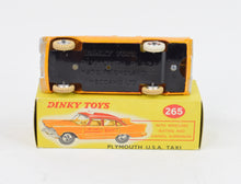 Dinky toys 265 Plymouth U.S.A Taxi Virtually Mint/Nice box