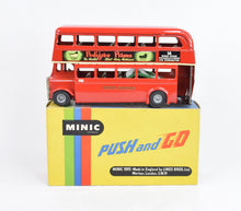 Tri-ang Minic 'Push and Go' Double Deck bus Virtually Mint/Nice box