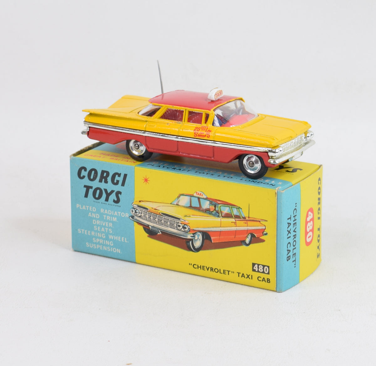 Corgi Toys 480 Chevrolet Taxi Cab Very Near Mint/Nice box