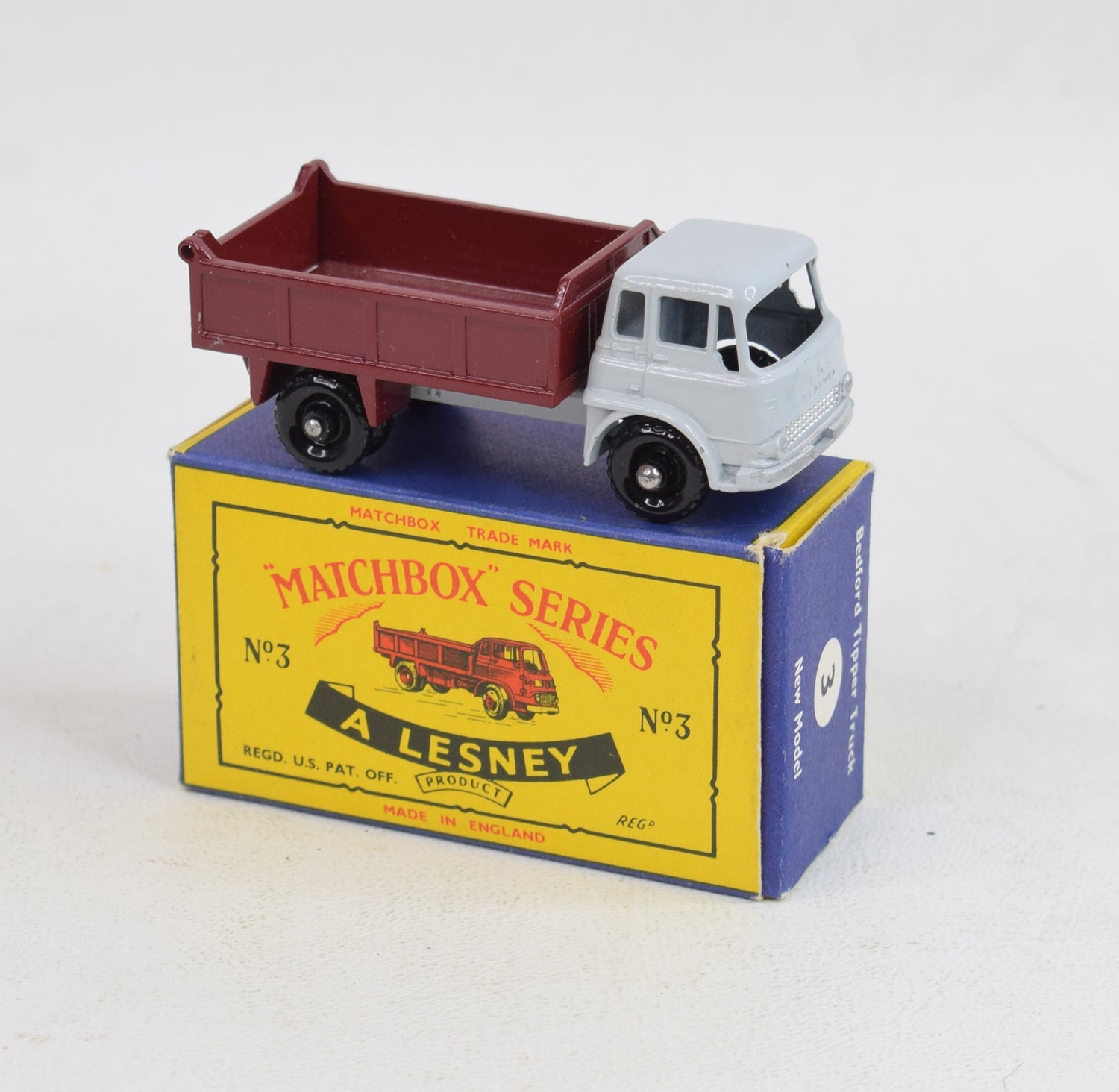 Matchbox Lesney 3 Bedford Tipper BPW/C box Virtually Mint/Nice box