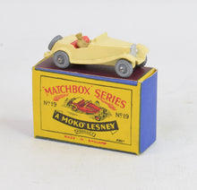 Matchbox Lesney 19 MG Midget RW/B1 box Virtually Mint/Boxed (Dark cream)