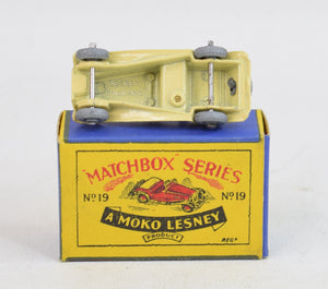 Matchbox Lesney 19 MG Midget RW/B1 box Virtually Mint/Boxed (Dark cream)