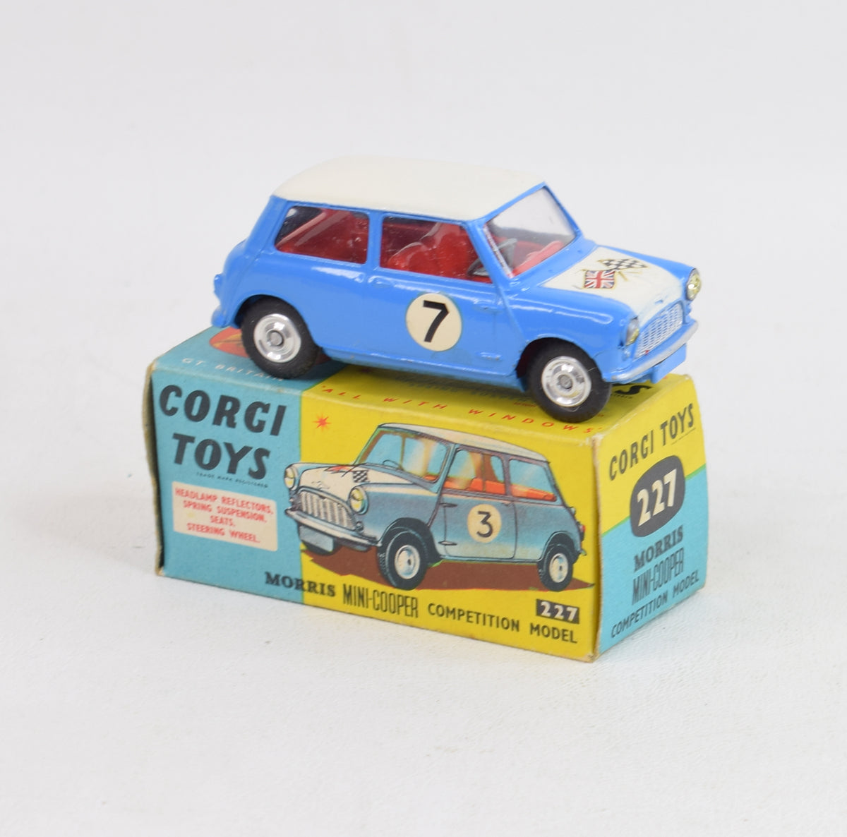 Corgi toys 227 Mini-Cooper Competition Virtually Mint/Nice box