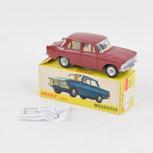 French Dinky Toys 1410 Moskvitch Virtually Mint/Boxed