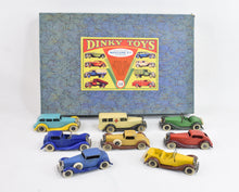 Dinky Toys Pre war 24 series Motor cars Gift set - Very Near Mint/Nice box (Sileby)