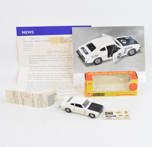 Corgi toys 303 Roger Clark Capri Virtually Mint/Nice box (Biddy Laing letter & photo)