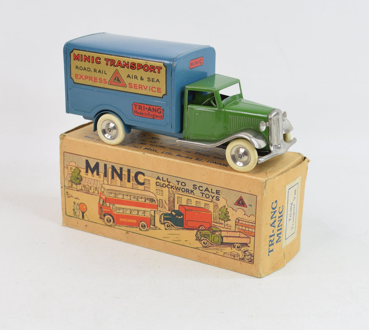 Tri-ang Minic 22m - Pre war Delivery Van - Virtually Mint/Boxed