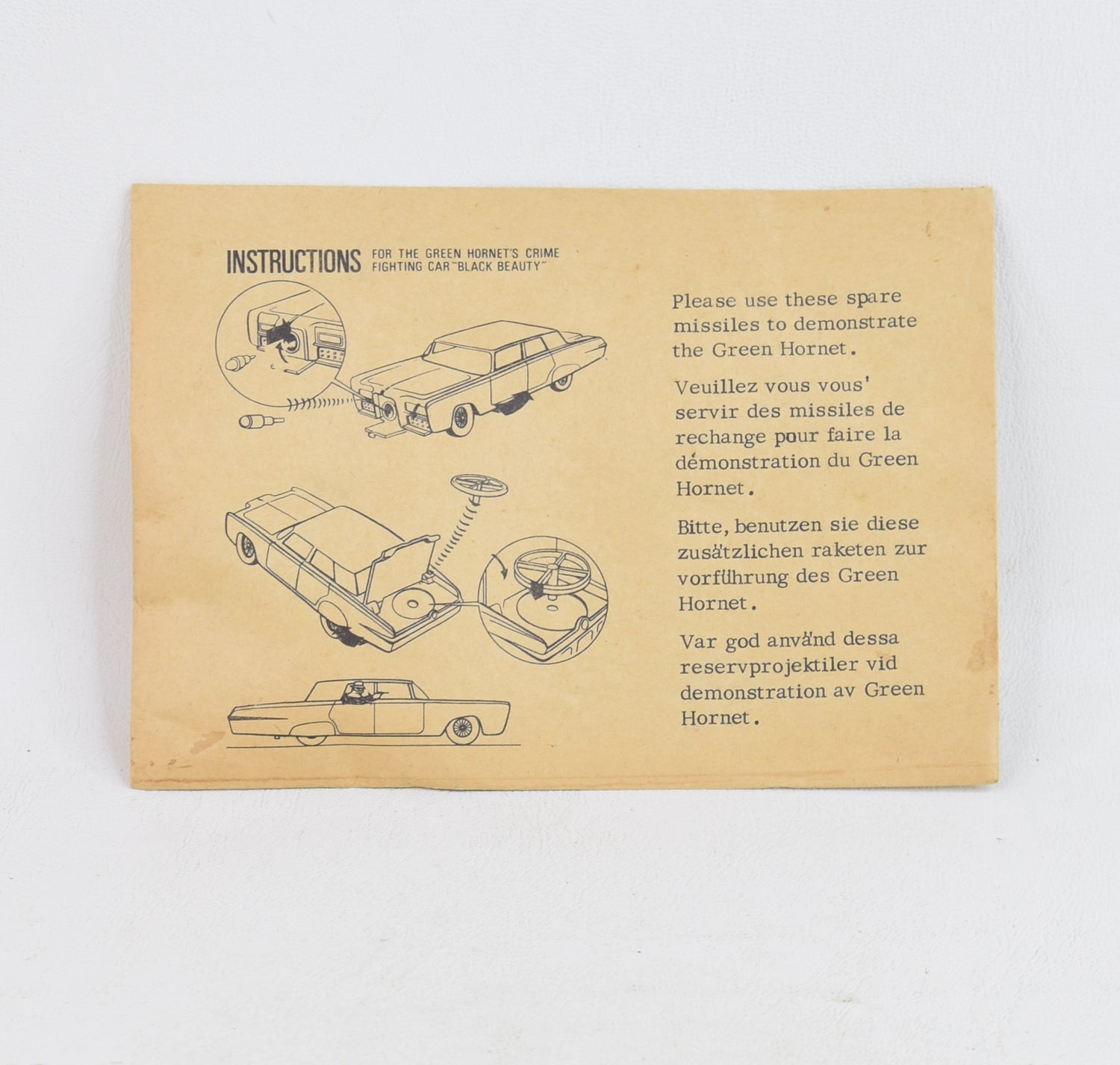 Corgi toy 268 Green Hornet Retailer pack of spare missiles