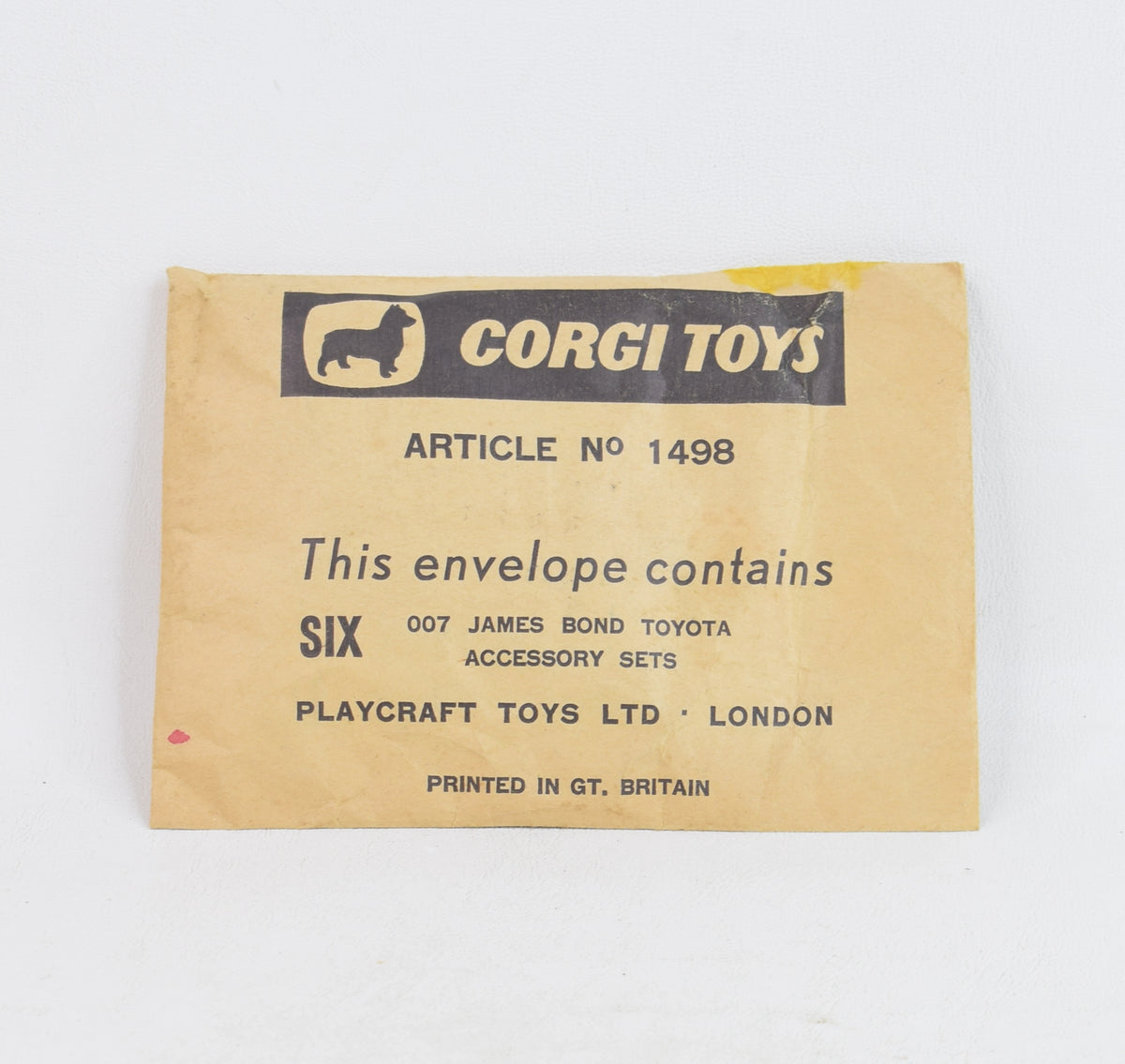 1498 Retailer pack of 6 Corgi toy 336 James Bond Toyota