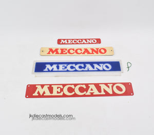 4 x Meccano display signs ''Sileby Collection''