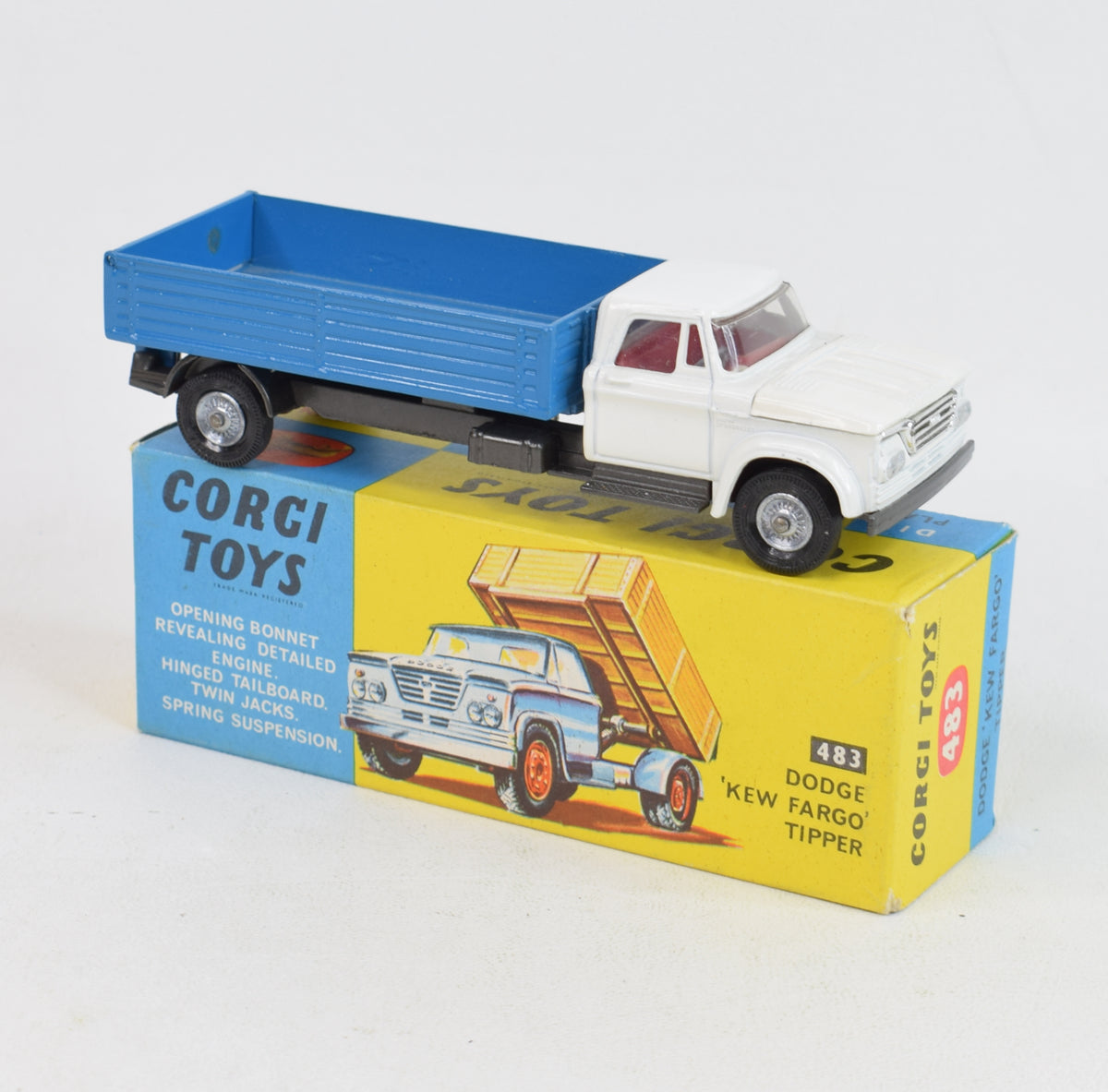 Corgi toys 483 Dodge 'Kew Fargo' Tipper Virtually Mint/Nice box