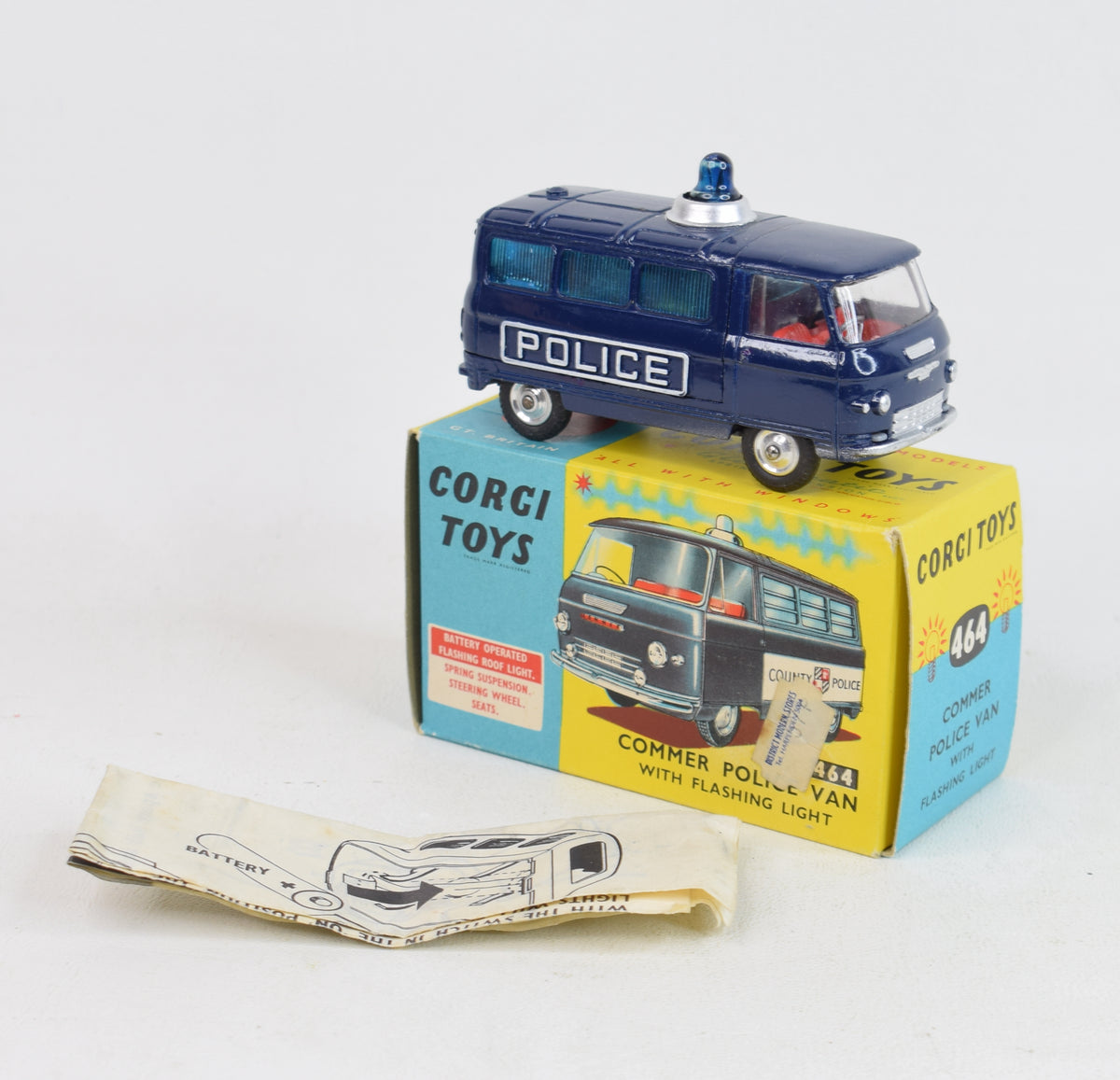 Corgi Toys 464 Commer Police Virtually Mint/Nice box