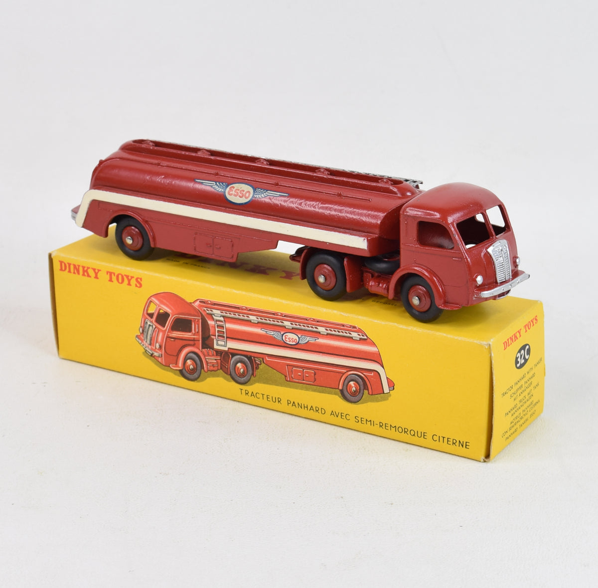 French Dinky toys 32c 'Esso' Panhard Tanker Virtually Mint/Lovely box