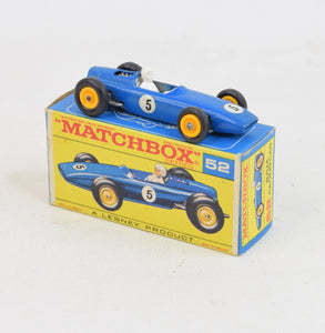 Matchbox Lesney 52 BRM racing car Virtually Mint/Nice box "Rifleman Collection"