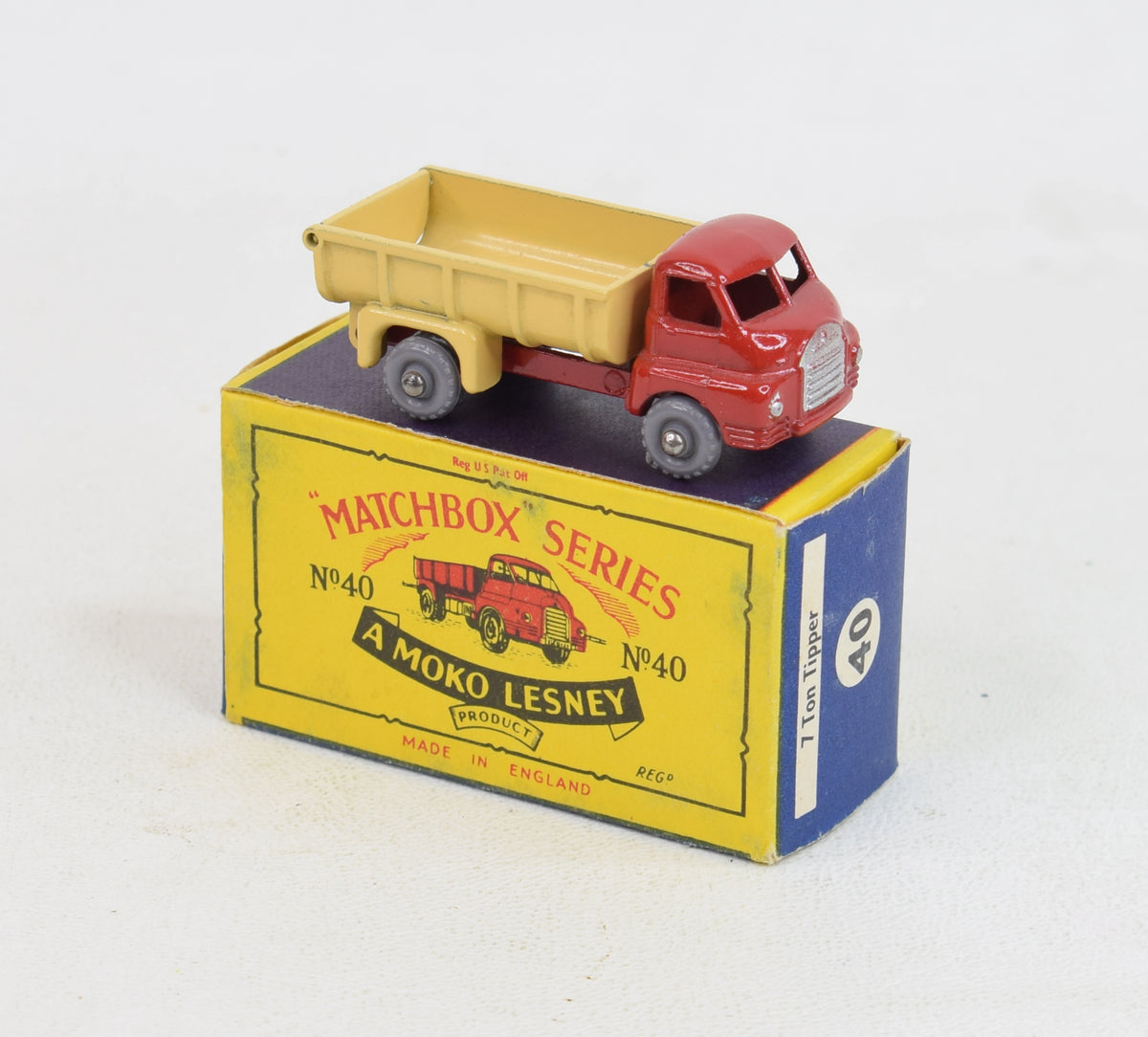 Matchbox Lesney 40 Bedford Tipper RW/B2 box Virtually Mint/Nice box 