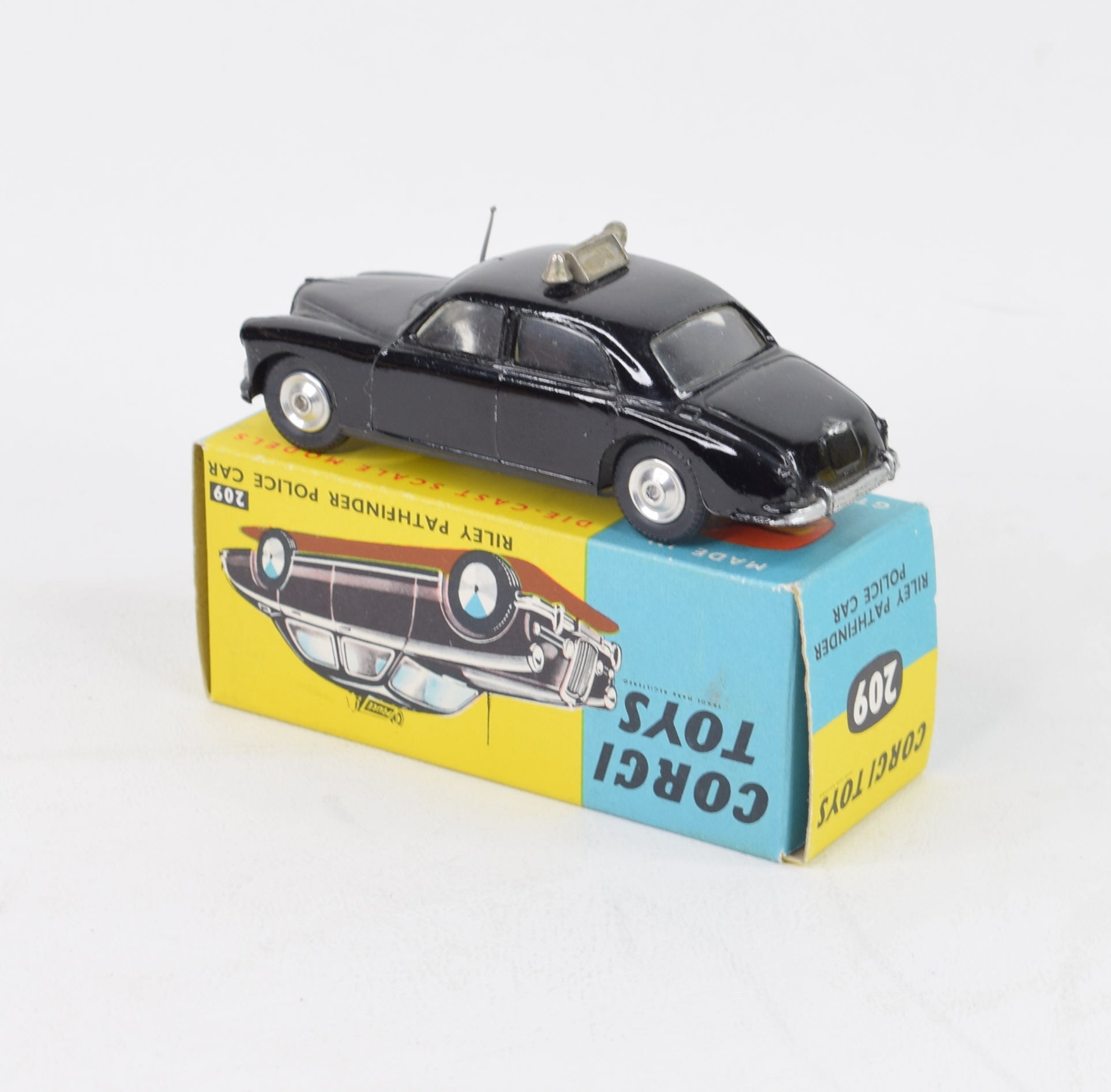 Corgi Toy Riley Corgi Toys 209 Riley Pathfinder Police car Virtually Mint/Lovely box ...