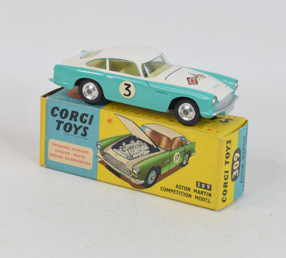 Corgi toys 309 Aston Martin Competition Virtually Mint/Boxed