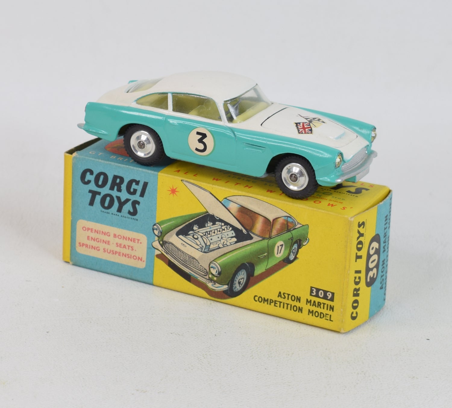Corgi toys 309 Aston Martin Competition Virtually Mint/Boxed