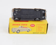 Dinky Toys 194 Bentley Coupe Virtually Mint/Nice box
