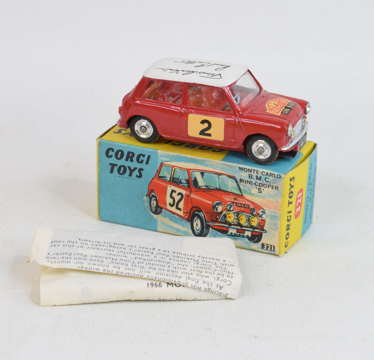 Corgi toys 321 B.M.C Mini Cooper 'S' Virtually Mint/Lovely box