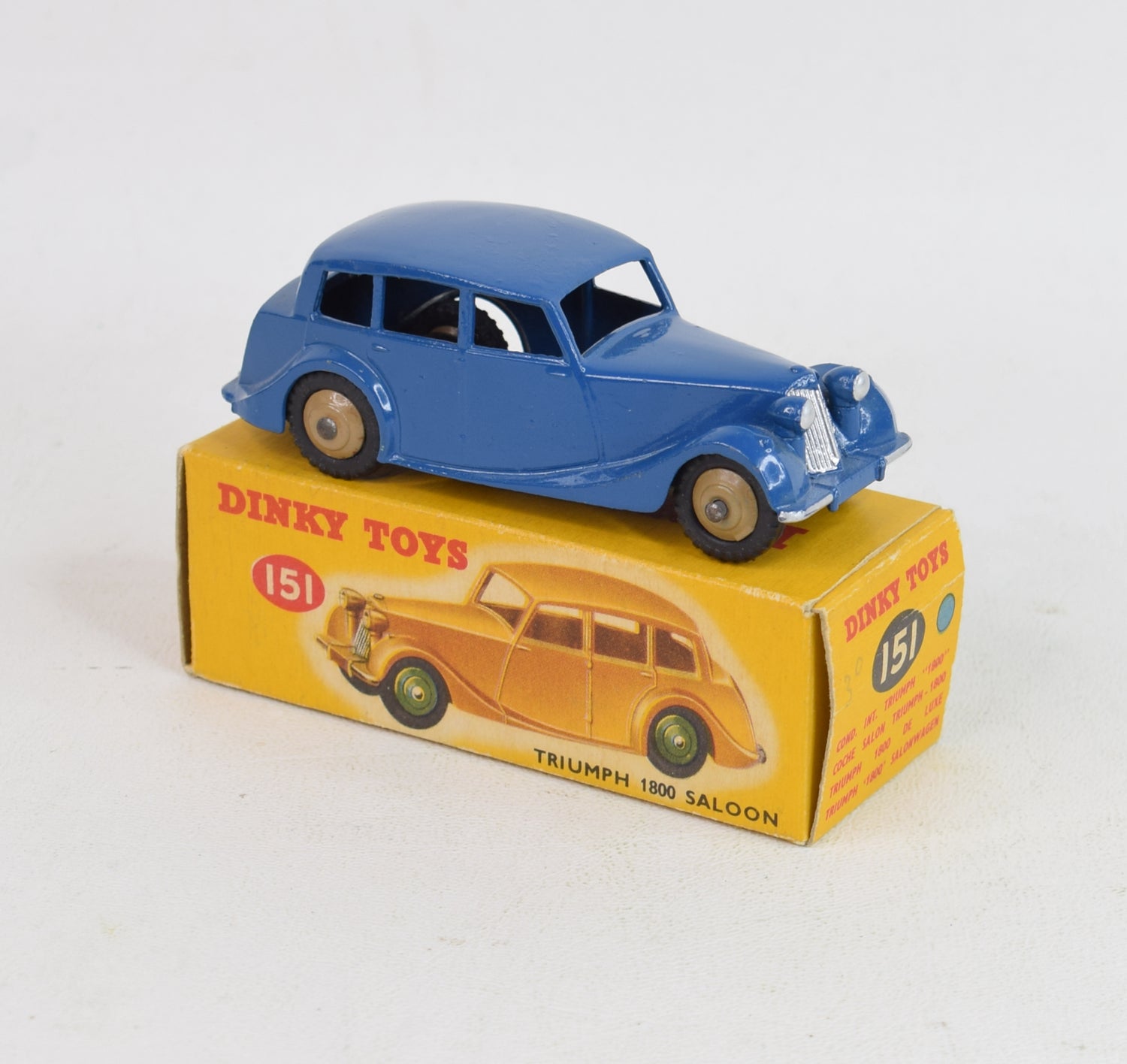 Dinky toys 151 Triumph 1800 Virtually Mint/Boxed (Royal blue)