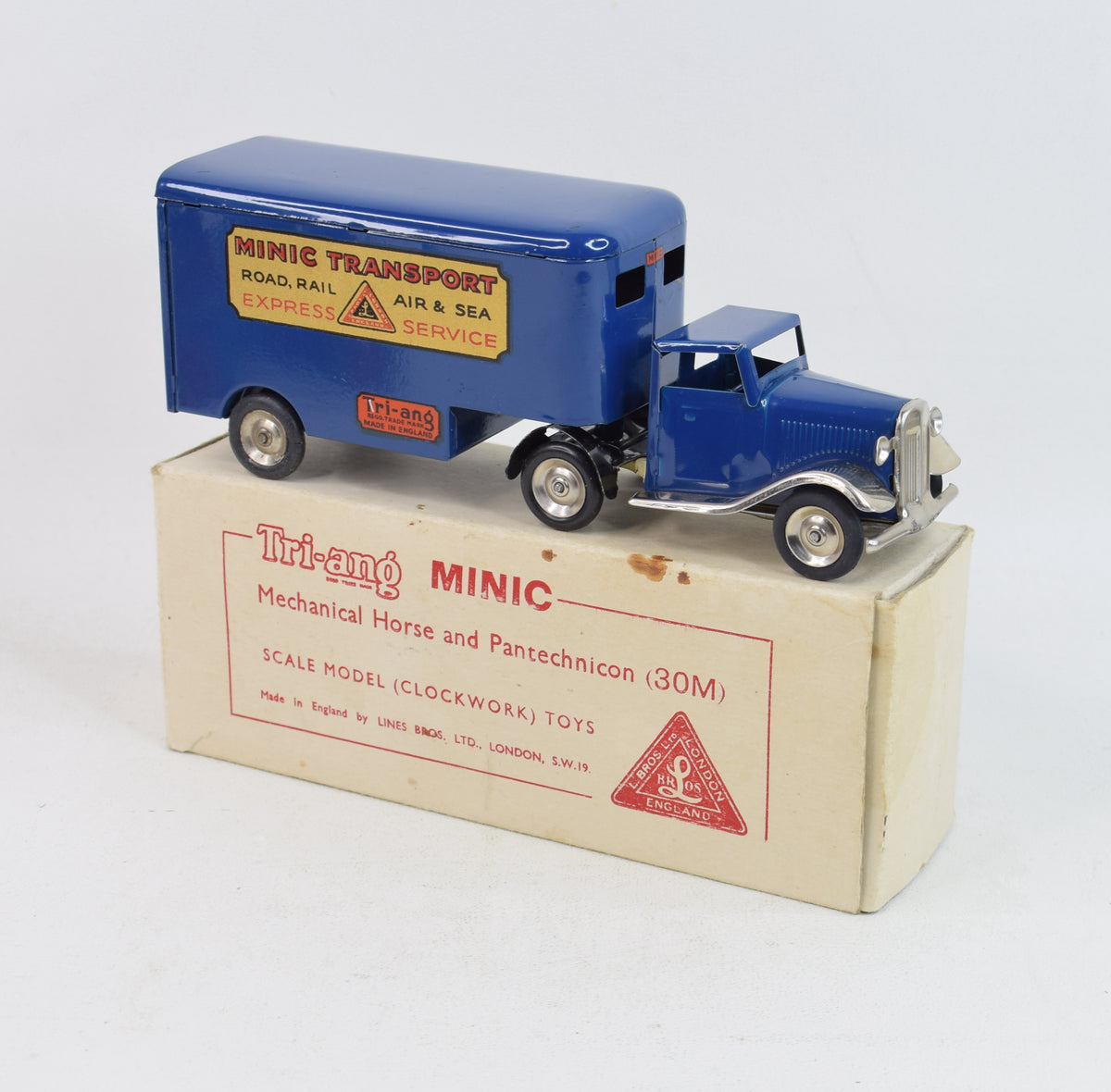 Tri-ang Minic 30m Mechanical Horse with Pantechnicon set Very Near Mint/Boxed