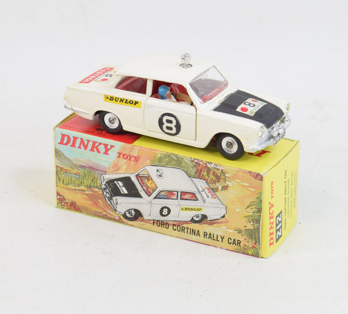 Dinky Toys 212 Ford Cortina Rally car Virtually Mint/Nice box