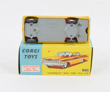 Corgi toys 221 'Chevrolet' New York Taxi Virtually Mint/Nice box