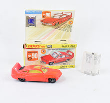 Dinky toys 108 Sam's Car Very Near Mint/Nice box (Fluorescent orange)