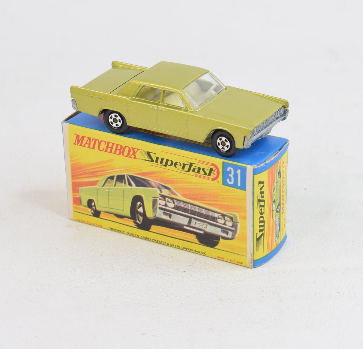 Matchbox Lesney Superfast 31 Lincoln Virtually Mint/Boxed 