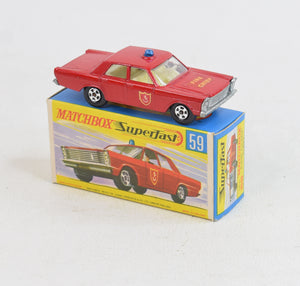 Matchbox Lesney Superfast 59 Fire Chief car Virtually Mint/Boxed "Cricklewood Collection"