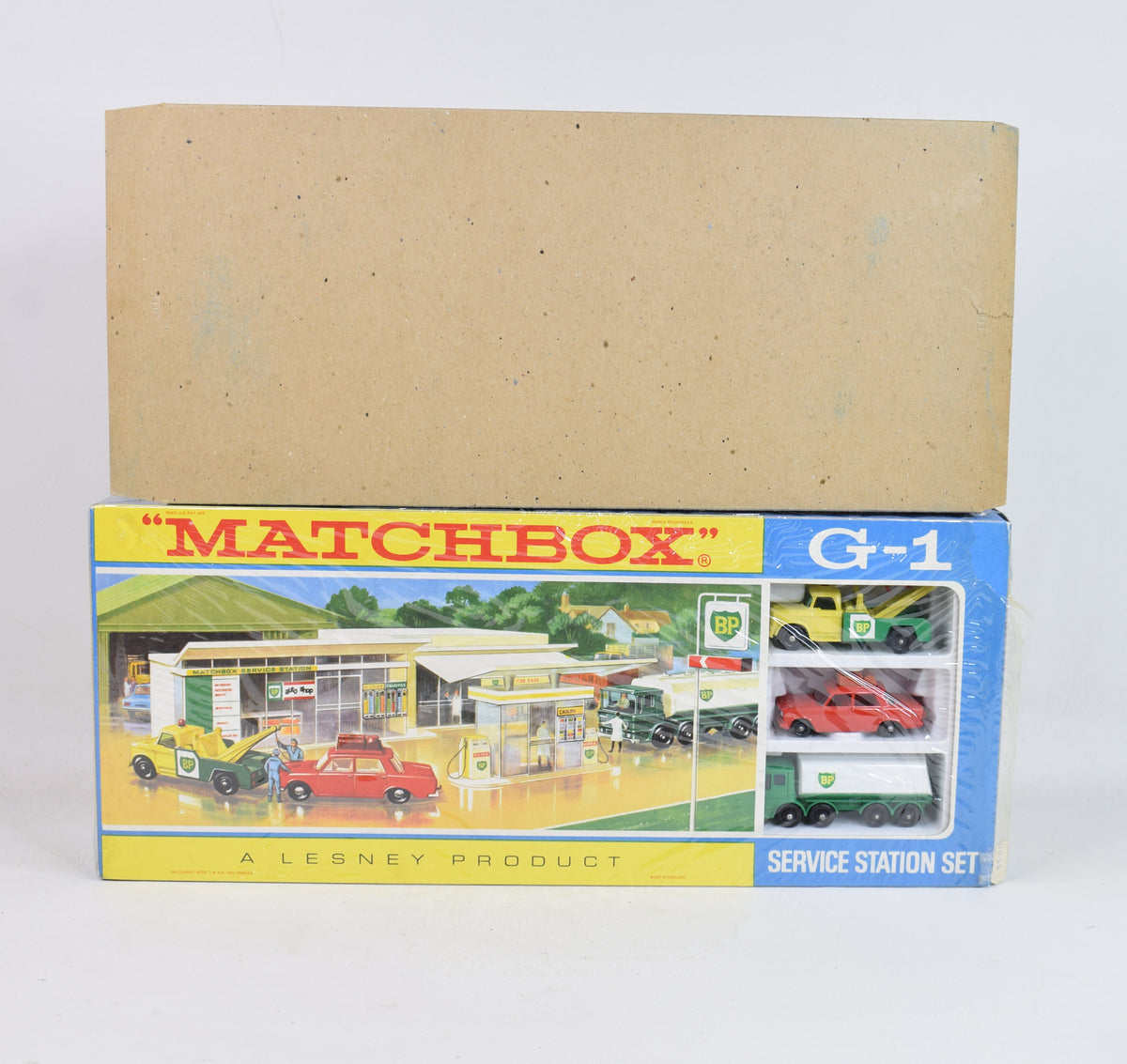 Matchbox G-1 Service Station Set (1968) Mint/Boxed with cellophane/sleeve