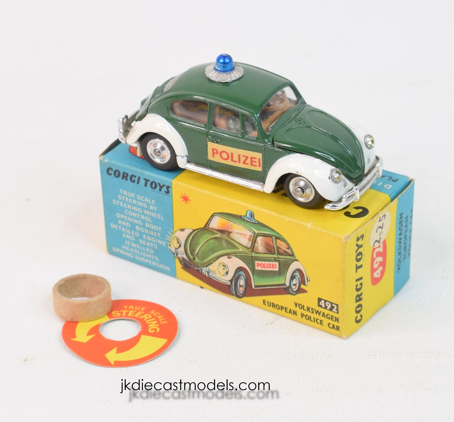 Corgi toys 492 European Police Car Virtually Mint/Boxed 'Blue & Yellow' Collection