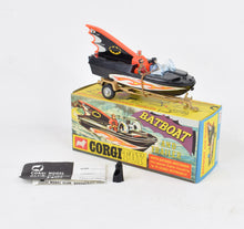 Corgi toys 107 Batboat 1st issue (pale blue screens/large cast hubs) Virtually Mint/Lovely box