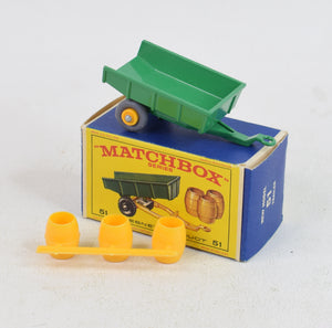 Matchbox 51 Tipping trailer Virtually Mint/Boxed 'Rifleman Collection"