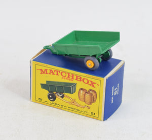 Matchbox 51 Tipping trailer Virtually Mint/Boxed 'Rifleman Collection"