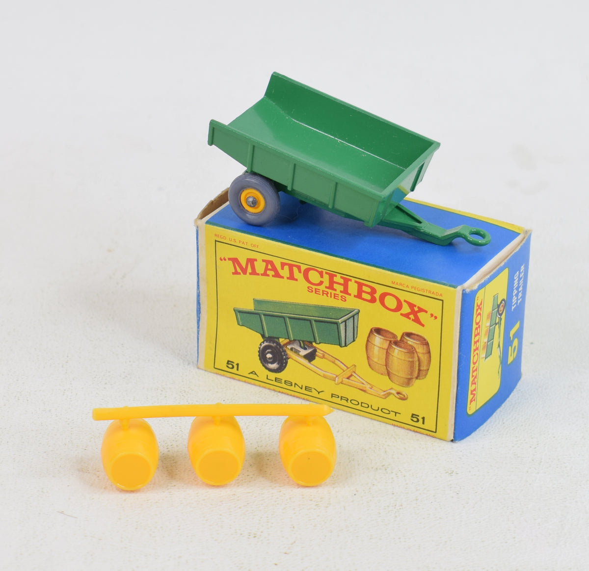 Matchbox 51 Tipping trailer Virtually Mint/Boxed 'Rifleman Collection