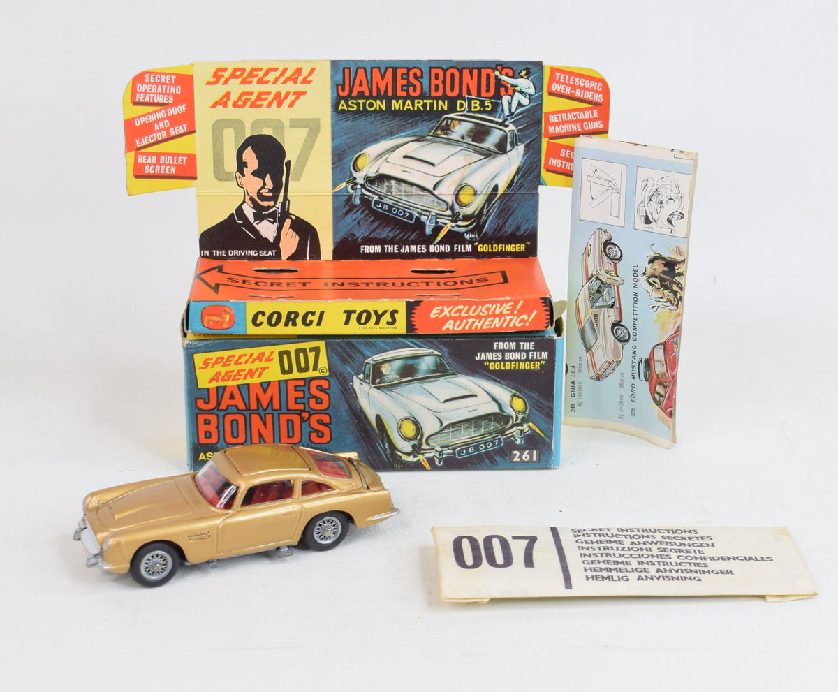 Corgi Toys 261 James Bond DB5 Virtually Mint/Nice box (With Ind Casting)