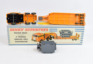 Dinky toy 898 Berliet Low loader with Transformer Virtually Mint/Boxed